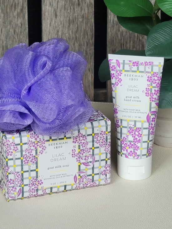 Beekman 1802 Other - Beekman 1802 Lilac Dream Hand & Body Set - Purple Shower Loofah